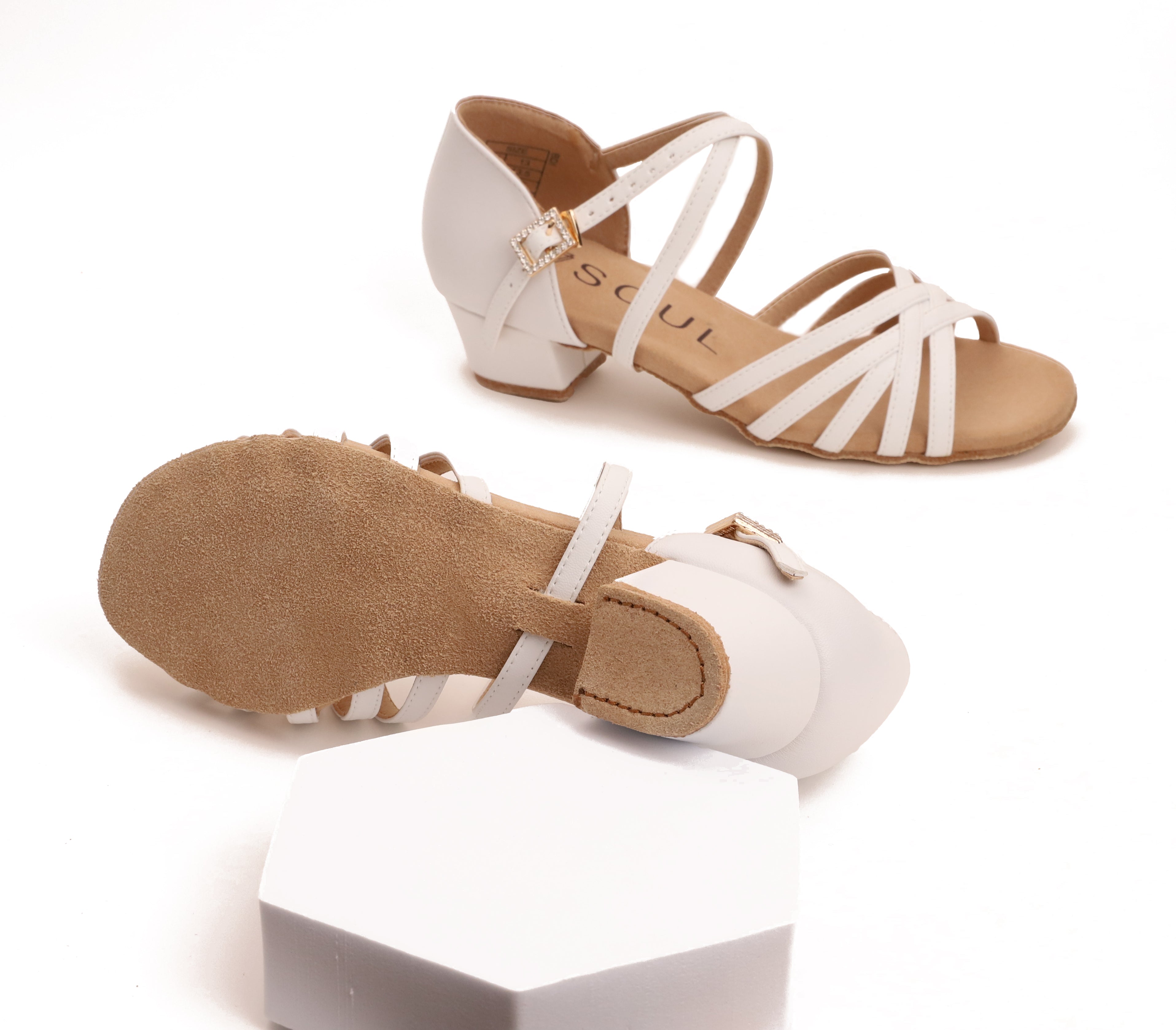 Estella - Weiß Leder 3,5 cm