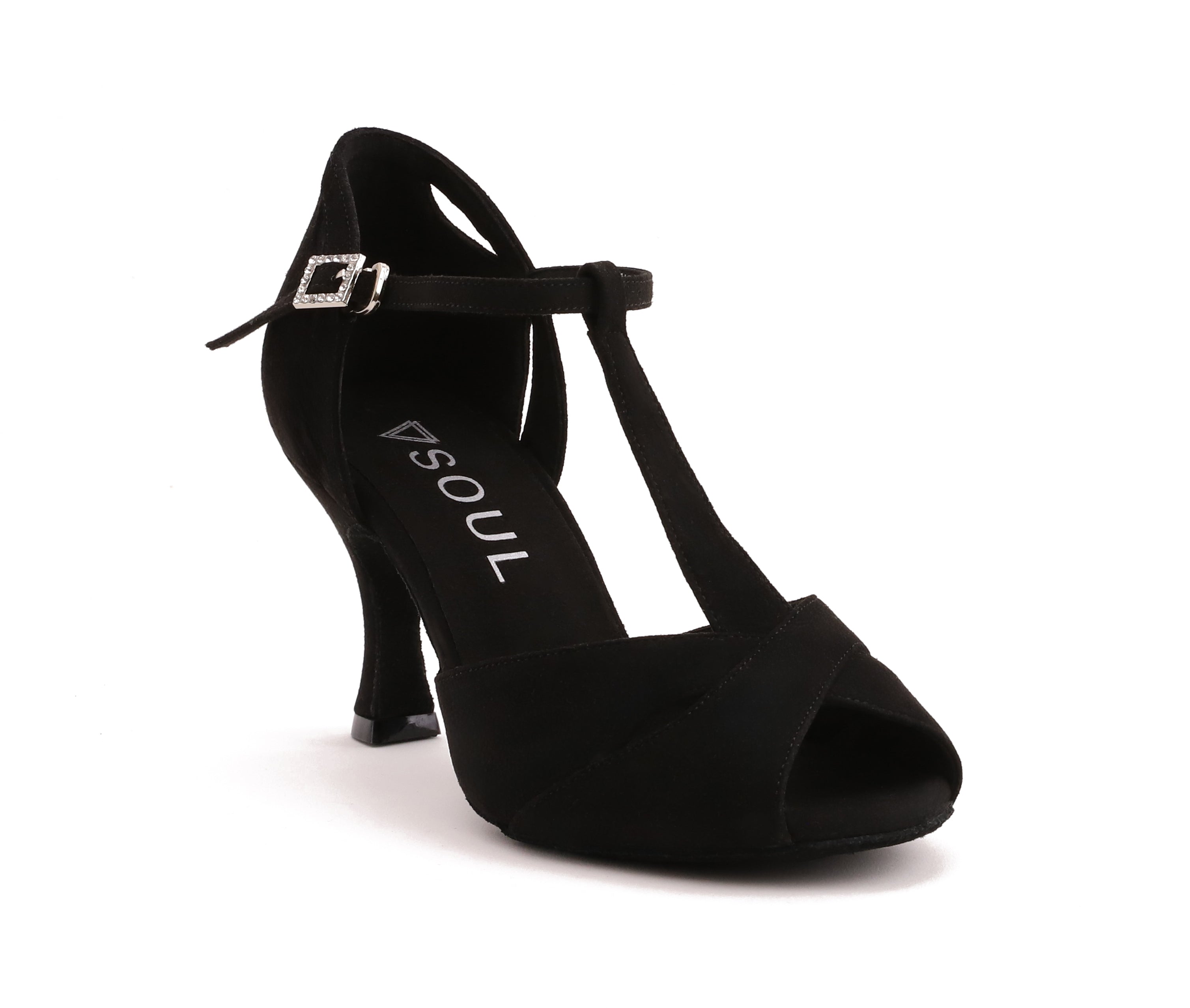 Nova - Schwarz Mikrofaser 7,5 cm Flare