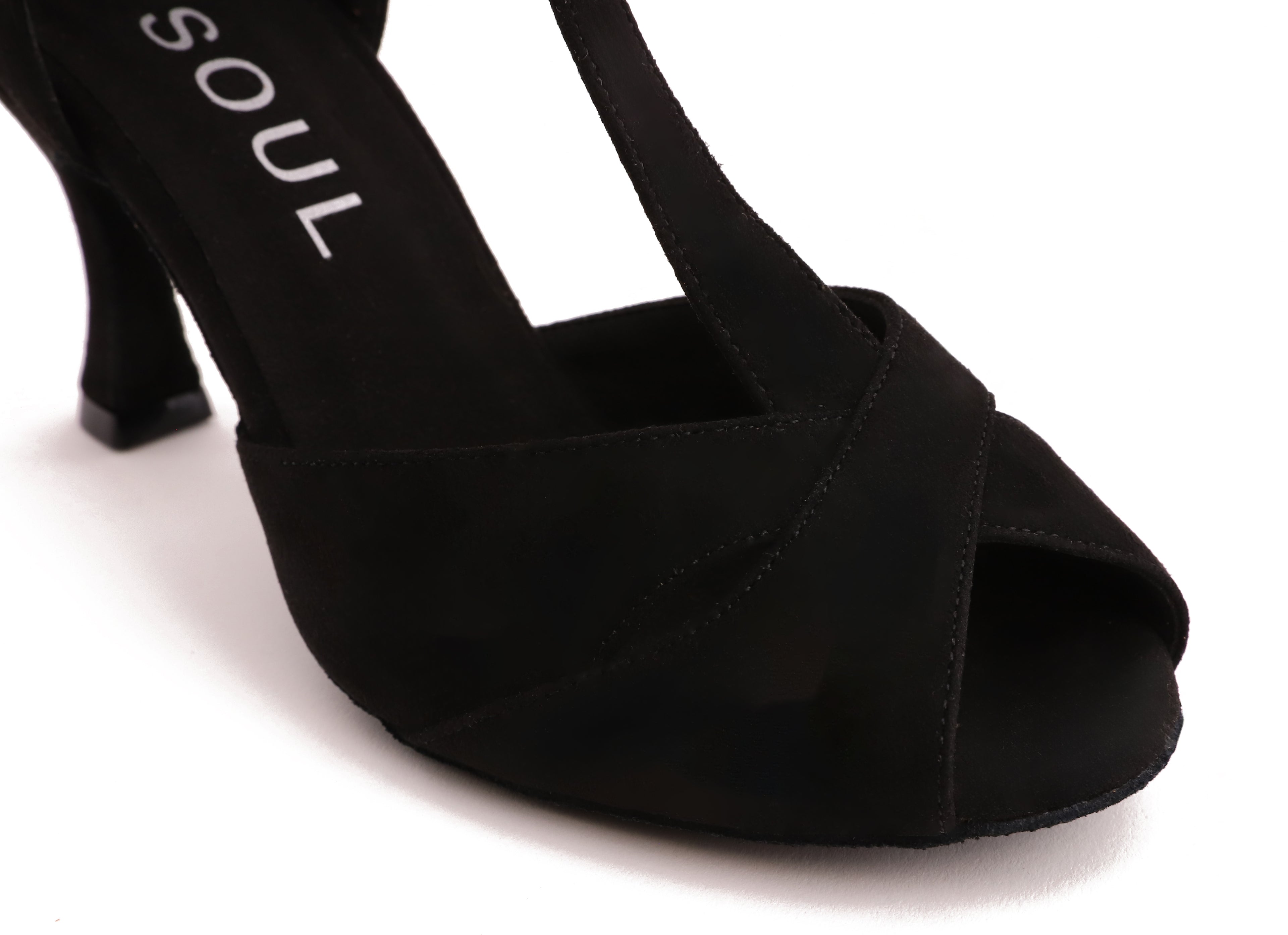 Nova - Schwarz Mikrofaser 7,5 cm Flare