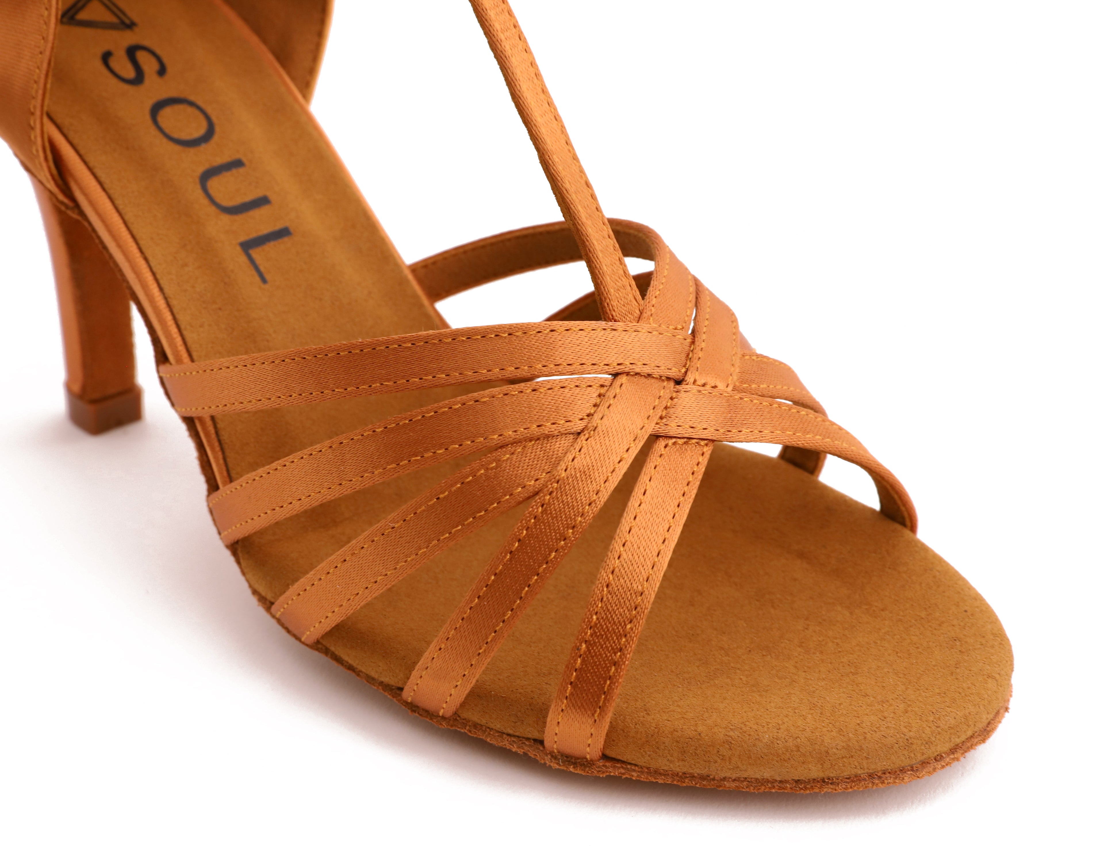 Bossa - Tan Satin 8 cm Slim