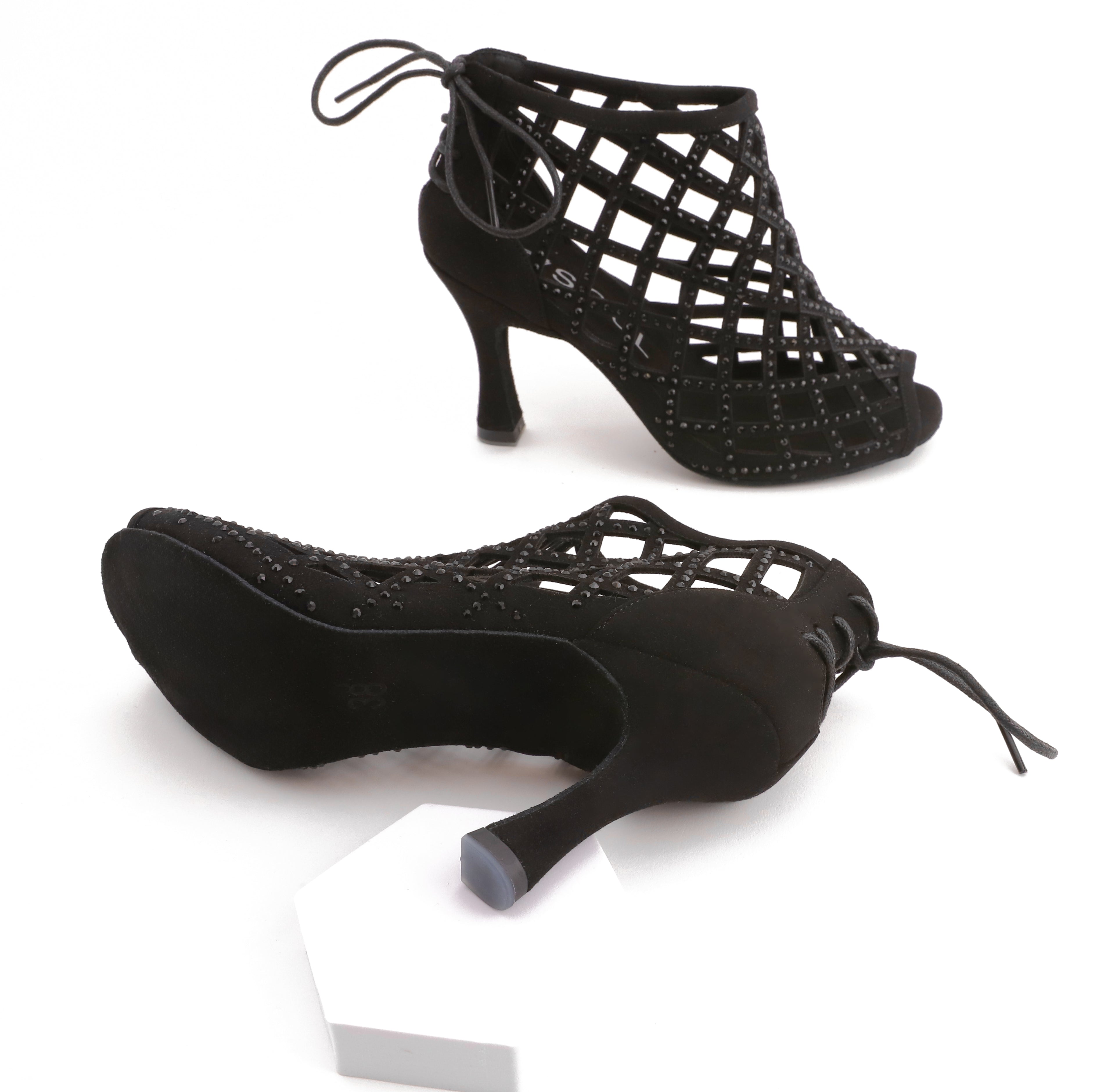 Kantara - Schwarz Mikrofaser 8,5 cm Flare