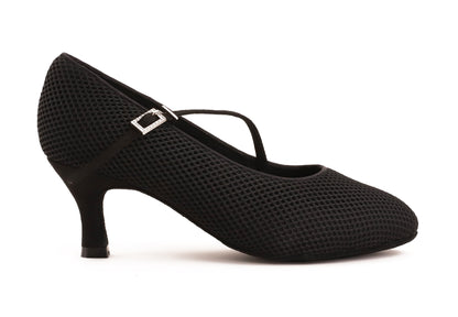 Delora - Schwarz Air Mesh Rounded 6,5 cm Flare