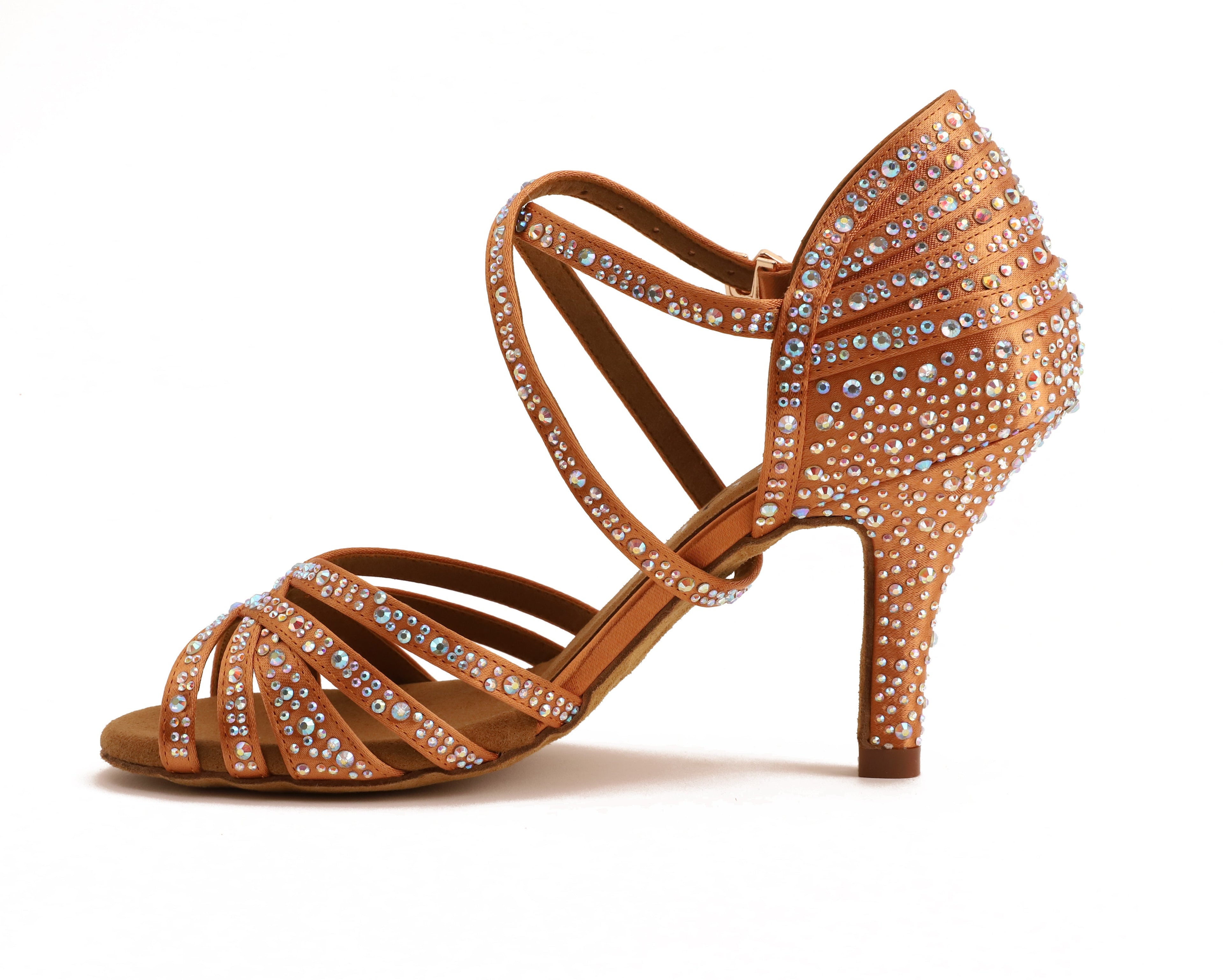 Aurora - Tan Satin 8 cm Slim