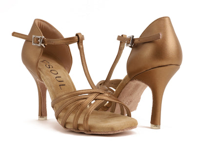 Mokka - Bronze Hell Leder 8,5 cm Ultra Slim