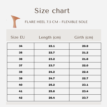 Terra - Champagne Satin 7.5cm Flare