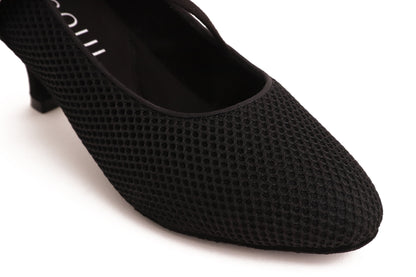 Delora - Schwarz Air Mesh Rounded 6,5 cm Flare