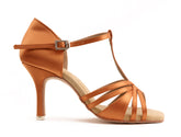 Alessia Tan Satin 8,5 cm Ultra Slim – Tanzschuhe Damen Latein & Standard SOUL