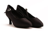 Delora Schwarz Satin Rounded 6,5 cm Flare – Standard Tanzschuhe Damen SOUL