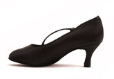 Delora Schwarz Satin Rounded 6,5 cm Flare – Standard Tanzschuhe Damen SOUL