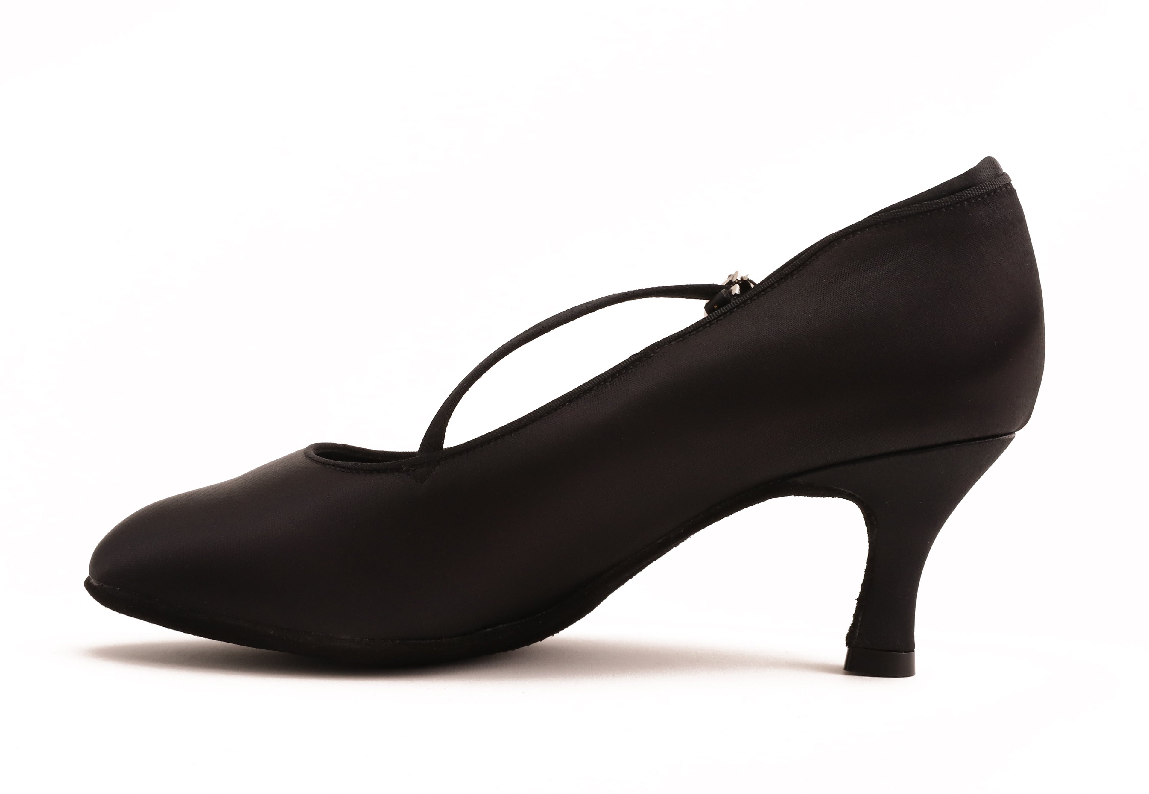 Delora Schwarz Satin Rounded 6,5 cm Flare – Standard Tanzschuhe Damen SOUL