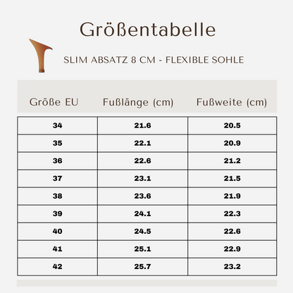 Eva - Tan Satin 8 cm Slim