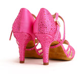 Stella Pink Satin Crystal 8 cm Slim – Tanzschuhe Damen Latein & Standard SOUL