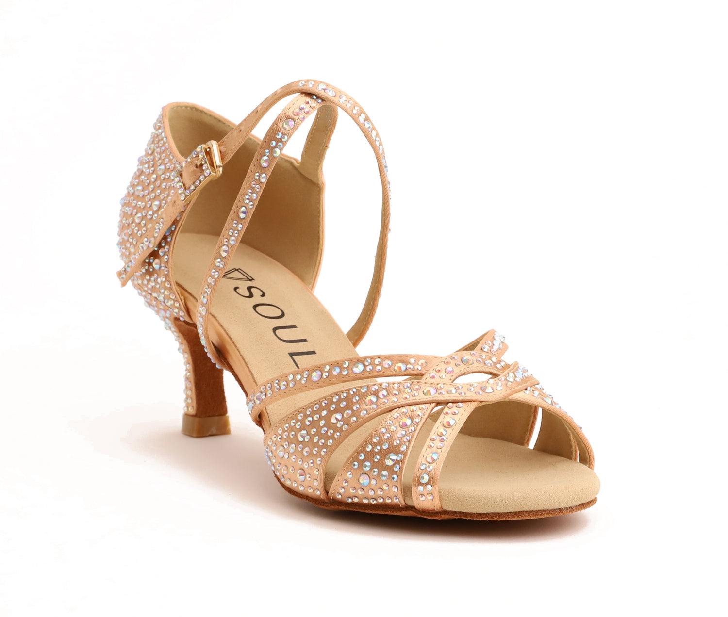 Bella Sparkle - Champagne Satin 5,5 cm Elite Flare