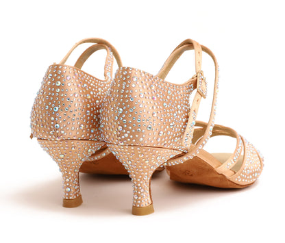 Bella Sparkle - Champagne Satin 5,5 cm Elite Flare