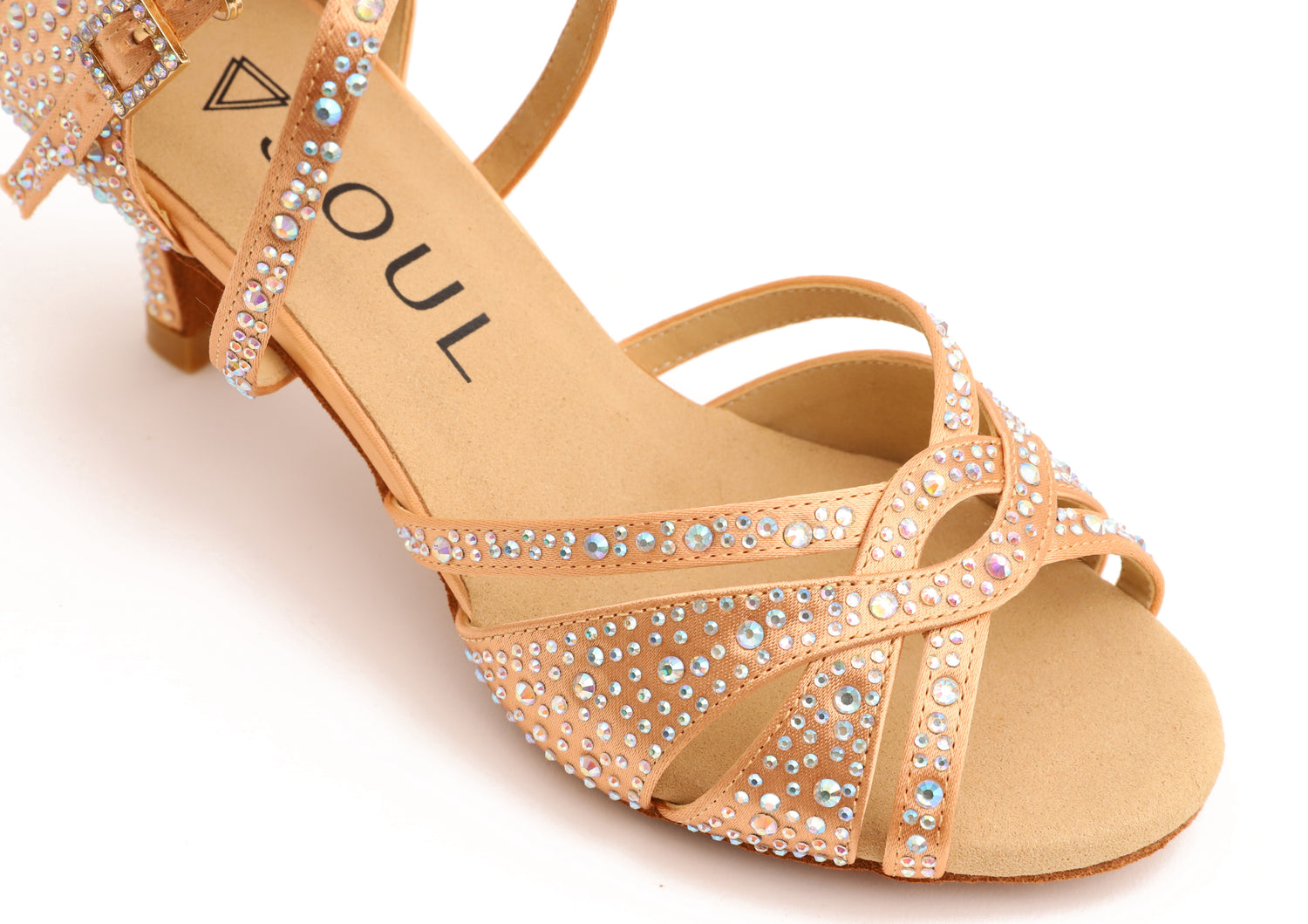 Bella Sparkle - Champagne Satin 5,5 cm Elite Flare