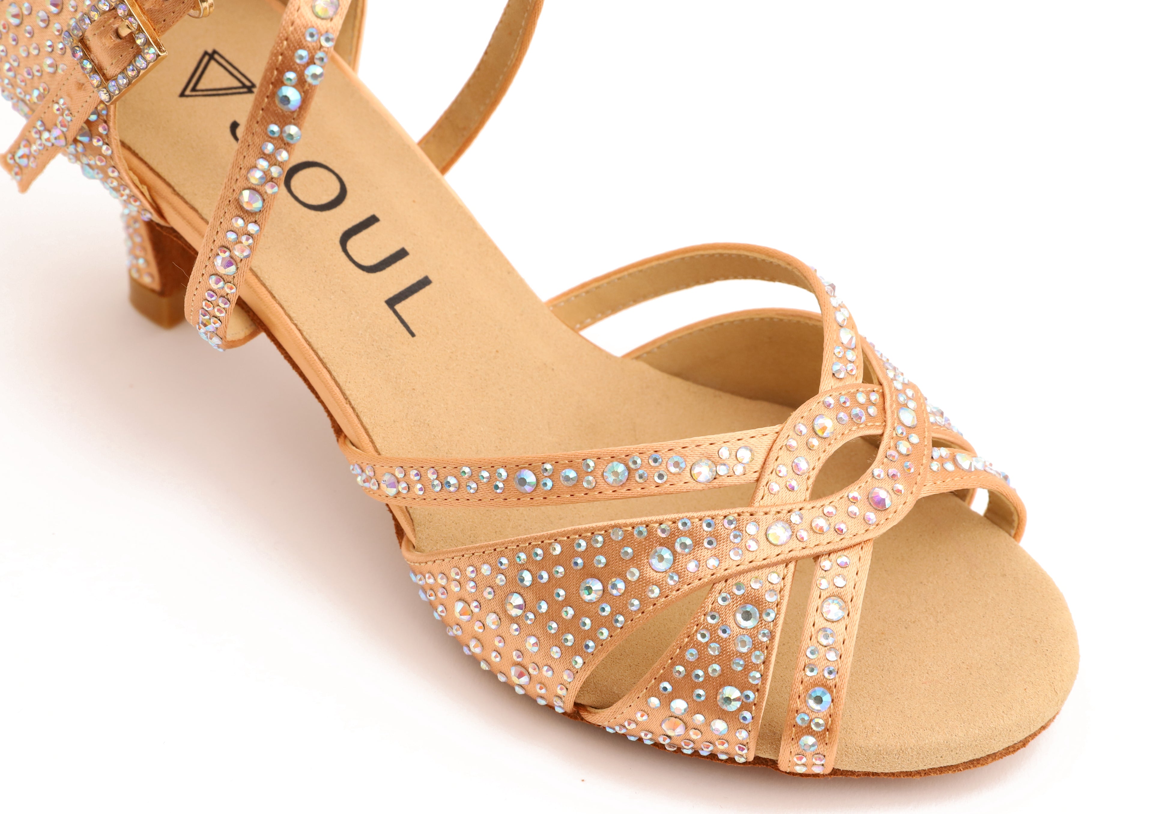 Bella Sparkle - Champagne Satin 5,5 cm Elite Flare