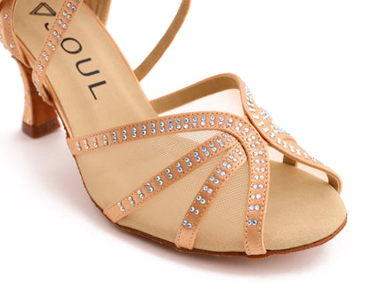 Terra - Champagne Satin 7.5cm Flare