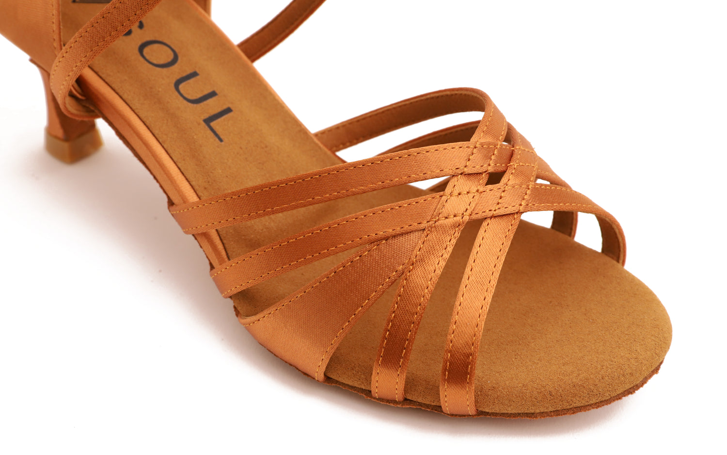 Stella - Tan Satin 5.5cm Elite Flare