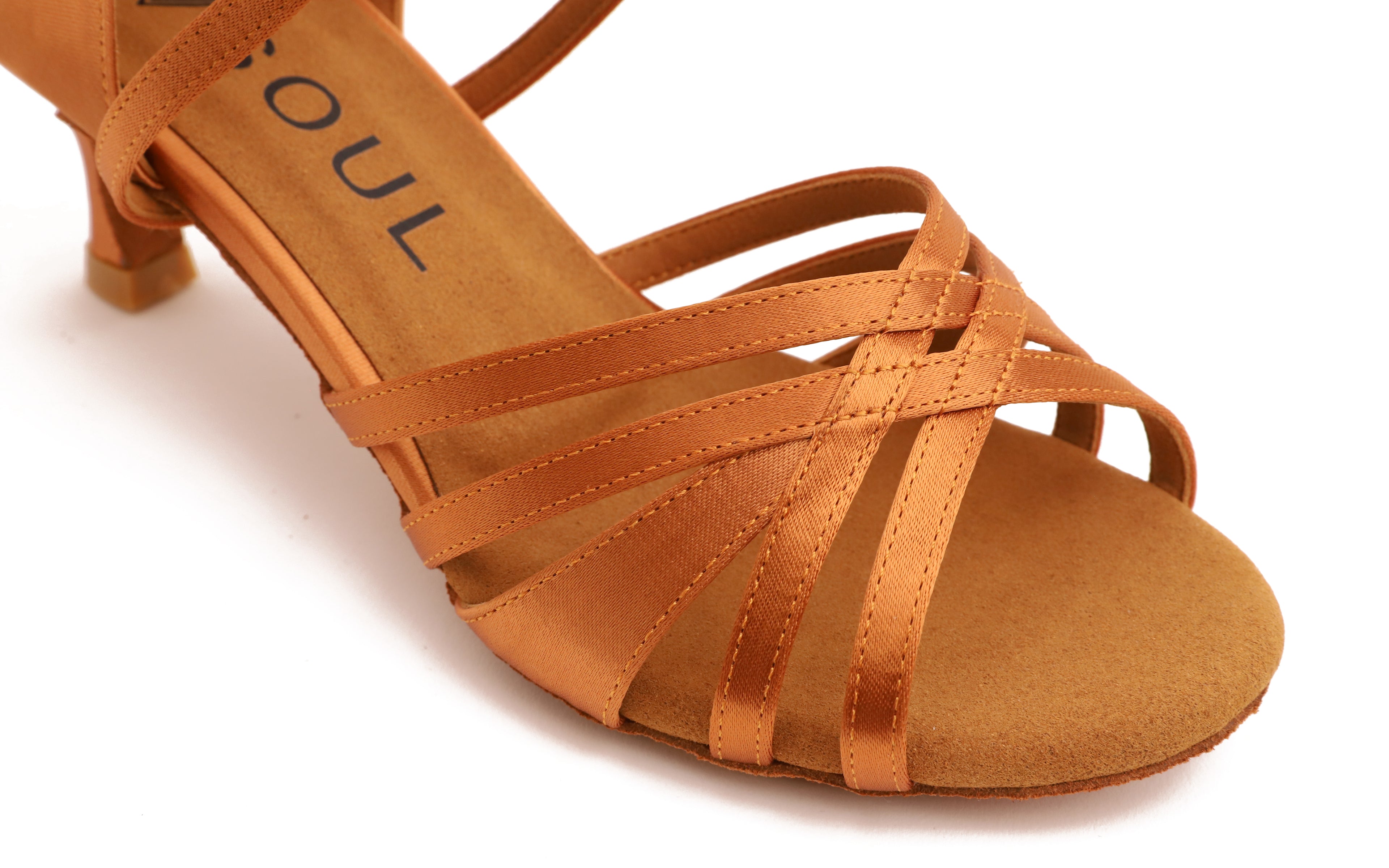 Stella - Tan Satin 5.5cm Elite Flare