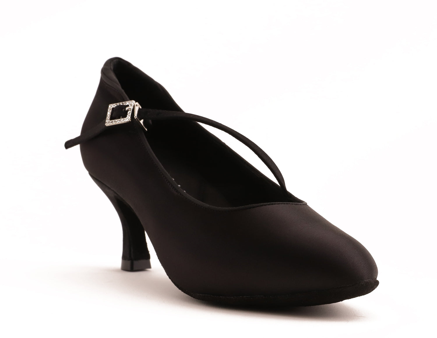 Delora Schwarz Satin Rounded 6,5 cm Flare – Standard Tanzschuhe Damen SOUL