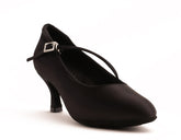 Delora Schwarz Satin Rounded 6,5 cm Flare – Standard Tanzschuhe Damen SOUL